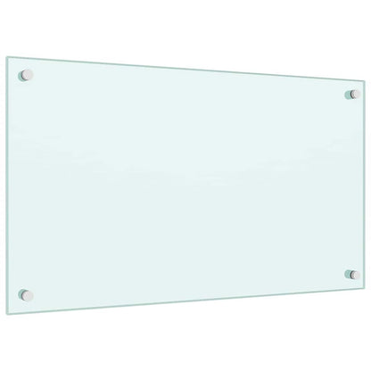vidaXL Kitchen Backsplashes 2 pcs White 70x40 cm Tempered Glass 5