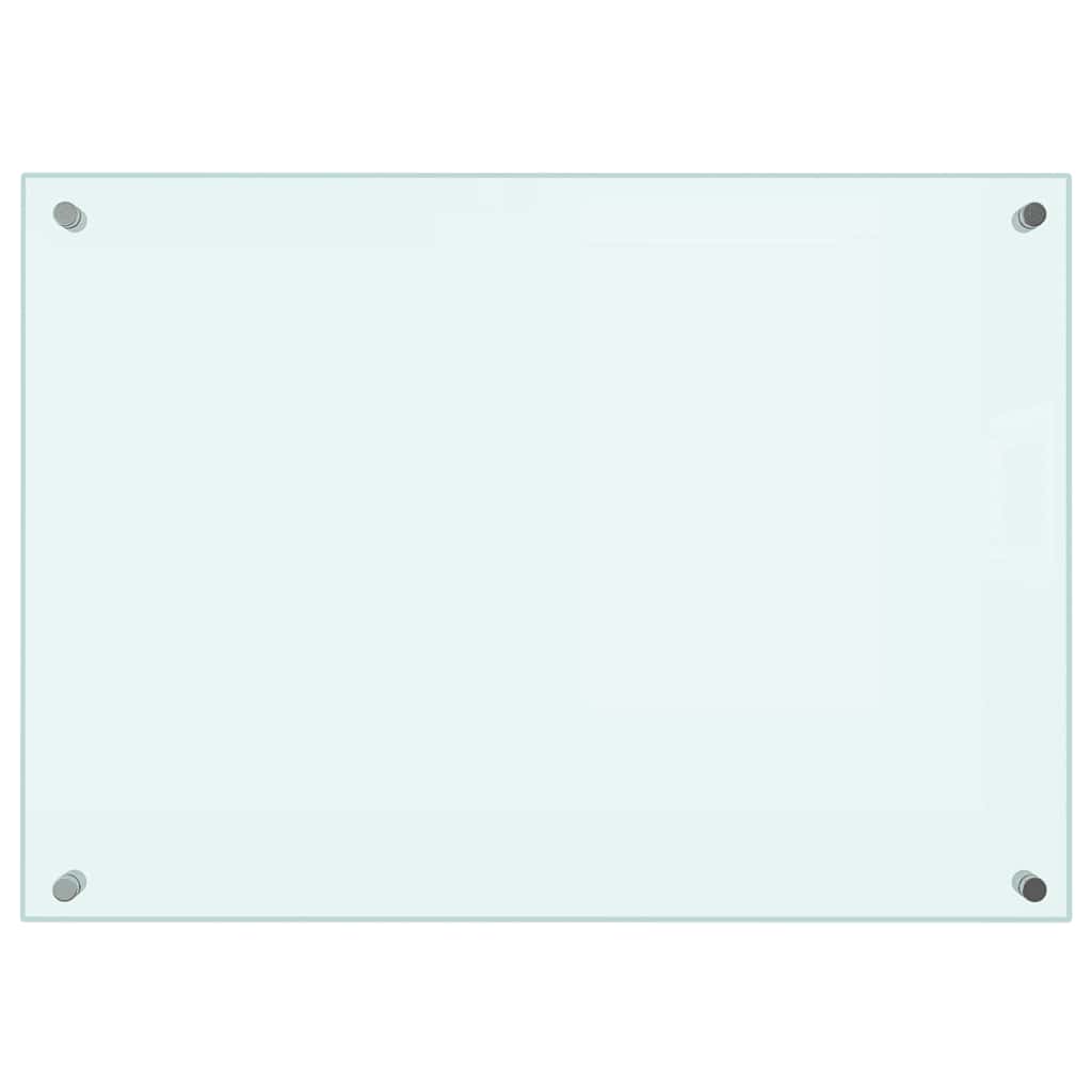vidaXL Kitchen Backsplashes 2 pcs White 70x50 cm Tempered Glass 4