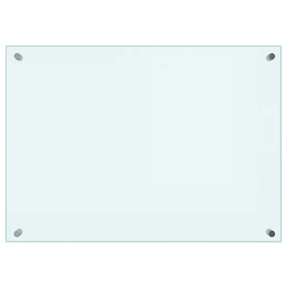 vidaXL Kitchen Backsplashes 2 pcs White 70x50 cm Tempered Glass 4