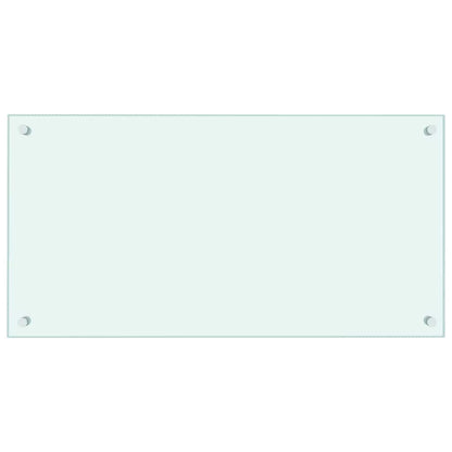 vidaXL Kitchen Backsplashes 2 pcs White 80x40 cm Tempered Glass 4