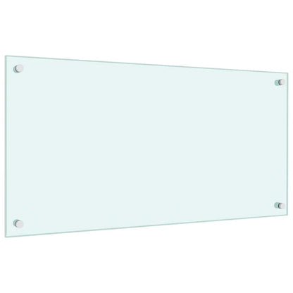 vidaXL Kitchen Backsplashes 2 pcs White 80x40 cm Tempered Glass 5