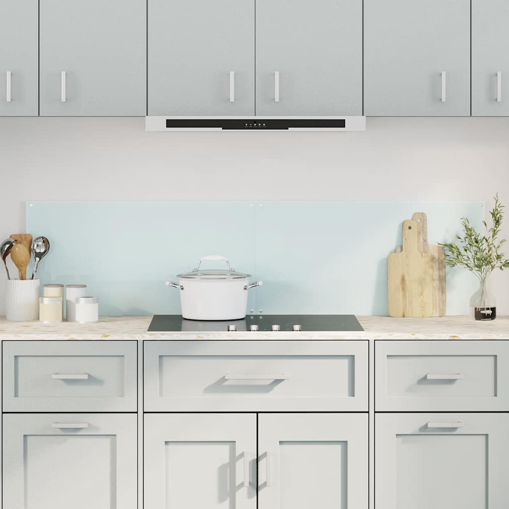 vidaXL Kitchen Backsplashes 2 pcs White 80x40 cm Tempered Glass 1