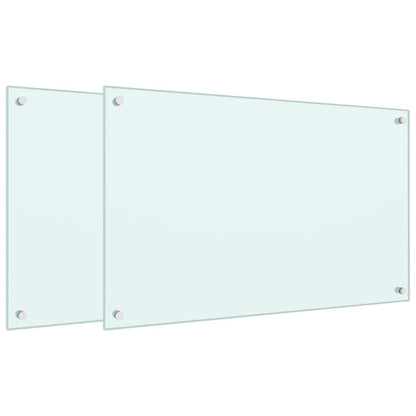 Kitchen Backsplashes White 70x50 cm Tempered Glass 2 Depth 50 cm Milk 80 cm
