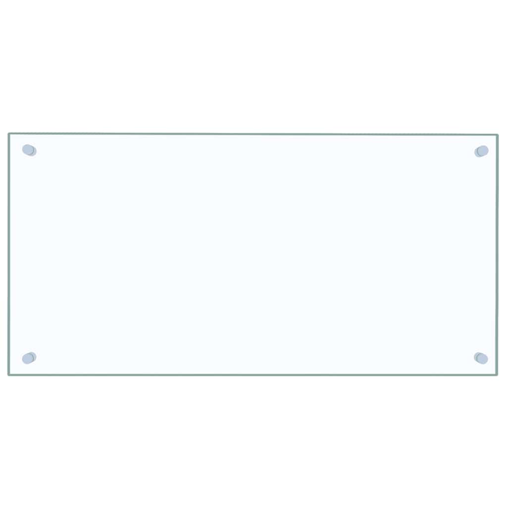 vidaXL Kitchen Backsplashes 2 pcs Transparent 80x40 cm Tempered Glass 4