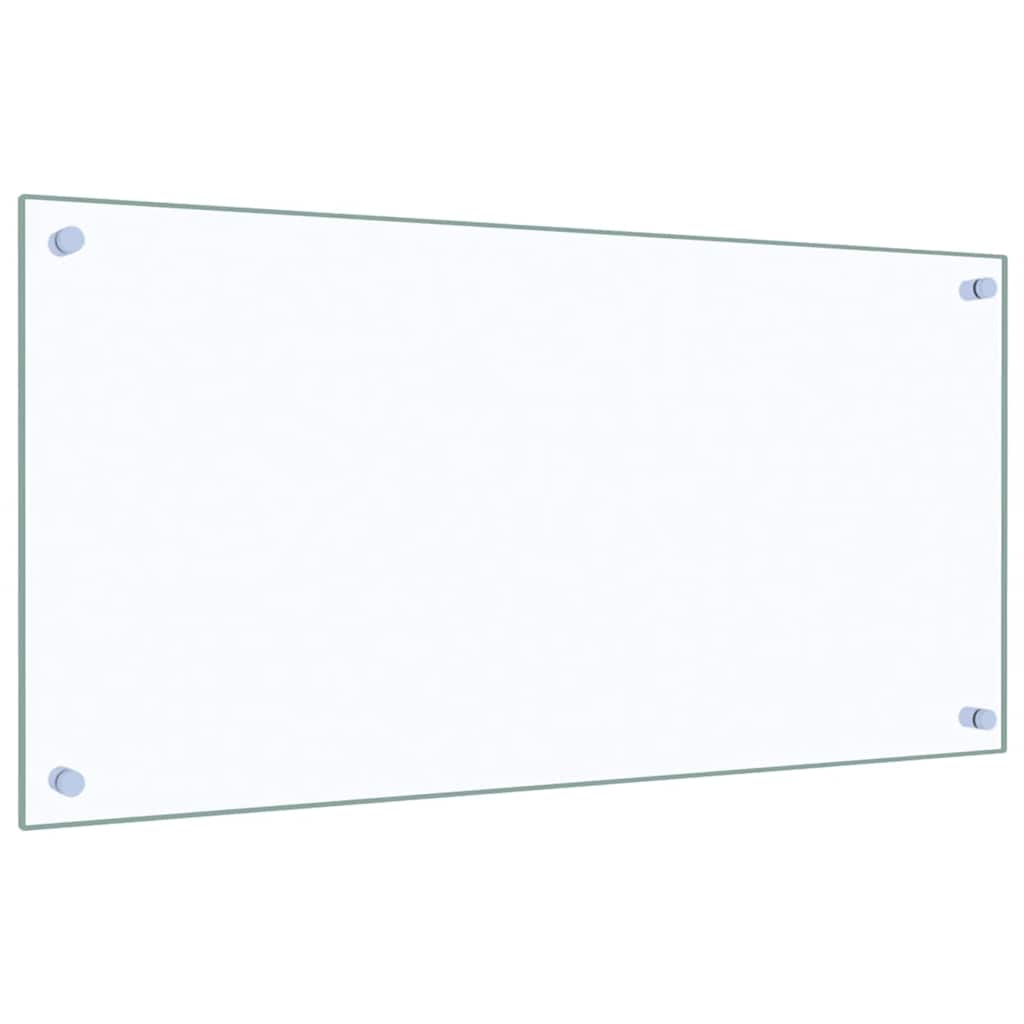 vidaXL Kitchen Backsplashes 2 pcs Transparent 80x40 cm Tempered Glass 5