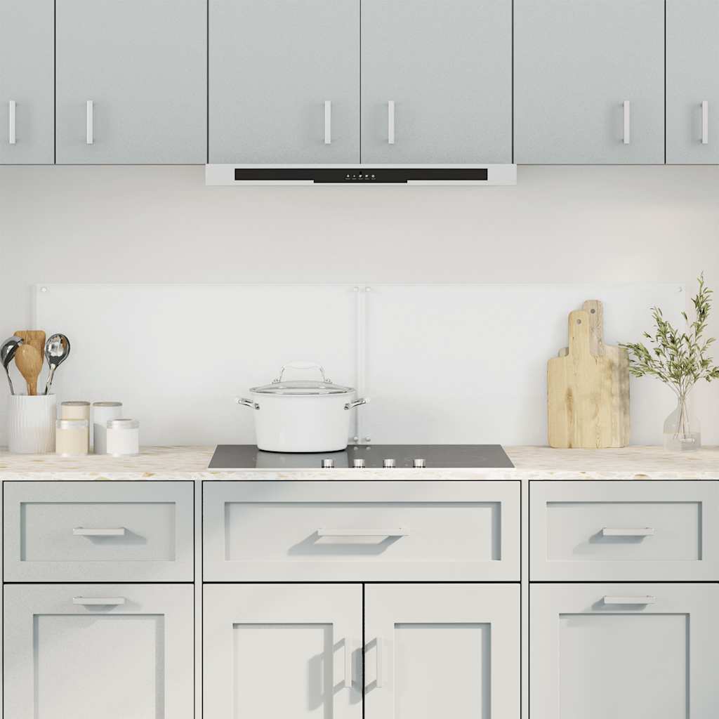 vidaXL Kitchen Backsplashes 2 pcs Transparent 80x40 cm Tempered Glass 1