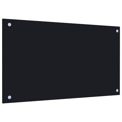 vidaXL Kitchen Backsplashes 2 pcs Black 70x40 cm Tempered Glass 5