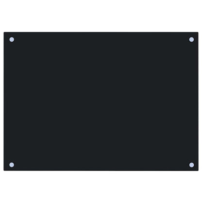 vidaXL Kitchen Backsplashes 2 pcs Black 70x50 cm Tempered Glass 4