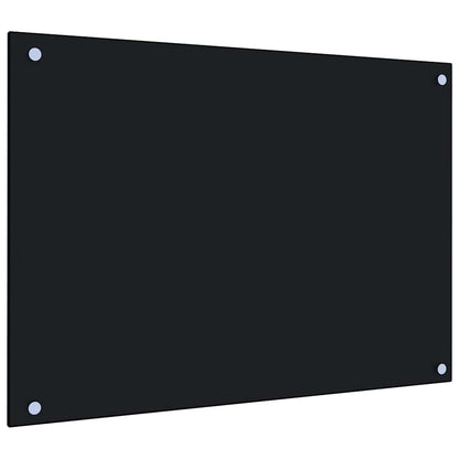 vidaXL Kitchen Backsplashes 2 pcs Black 70x50 cm Tempered Glass 5