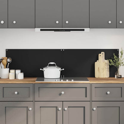 vidaXL Kitchen Backsplashes 2 pcs Black 80x40 cm Tempered Glass 1