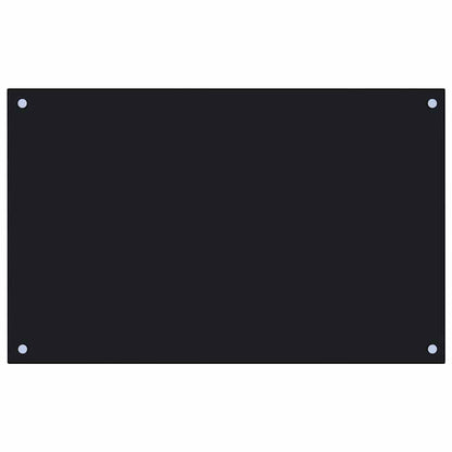 vidaXL Kitchen Backsplashes 2 pcs Black 80x50 cm Tempered Glass 4