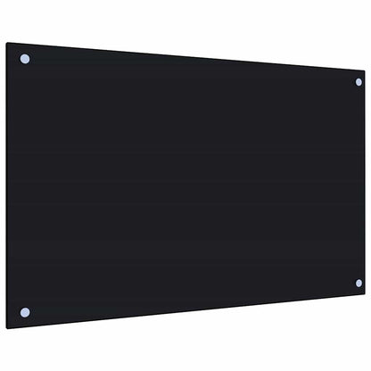 vidaXL Kitchen Backsplashes 2 pcs Black 80x50 cm Tempered Glass 5