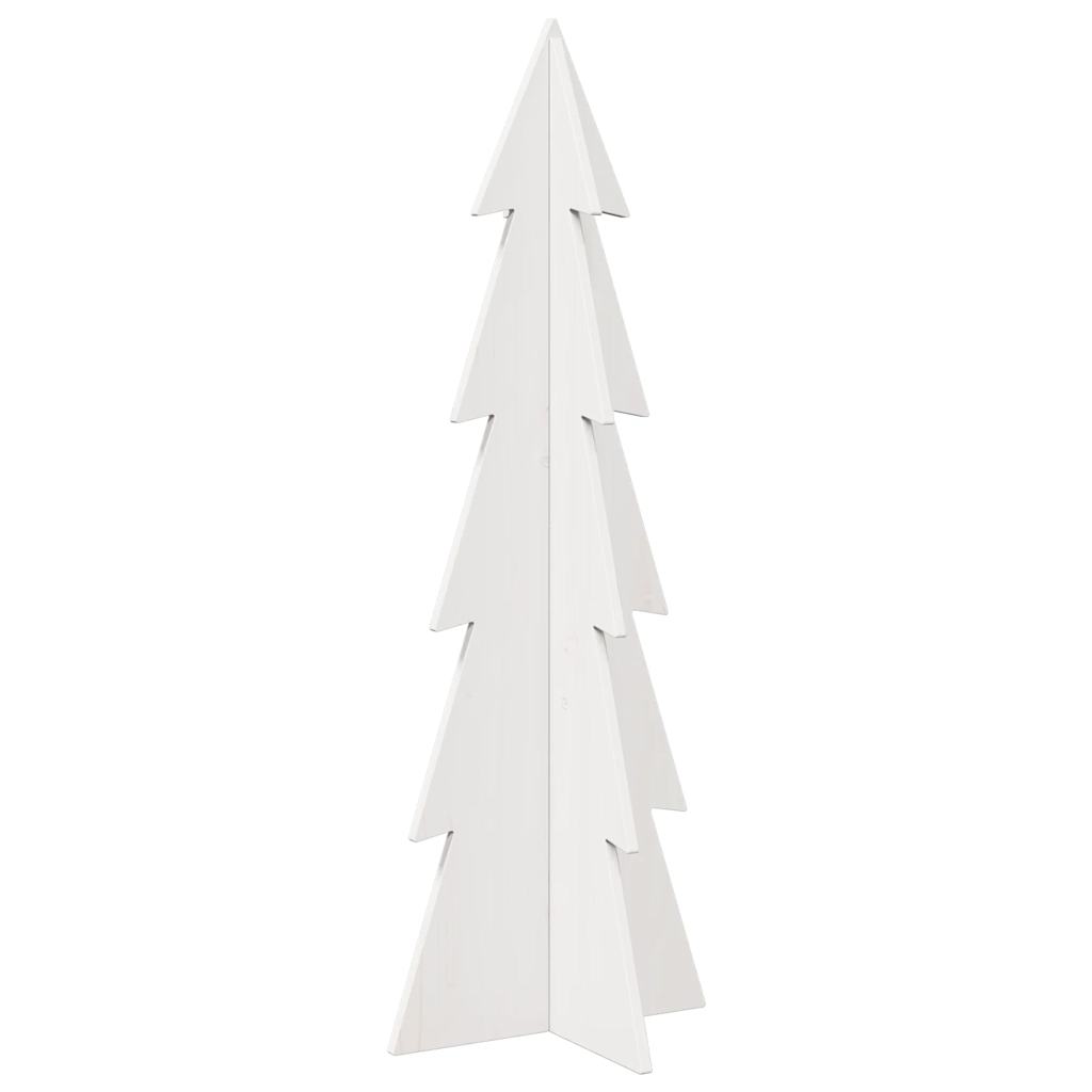 vidaXL Wooden Christmas Tree for Decoration White 112 cm 2