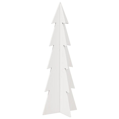vidaXL Wooden Christmas Tree for Decoration White 112 cm 2