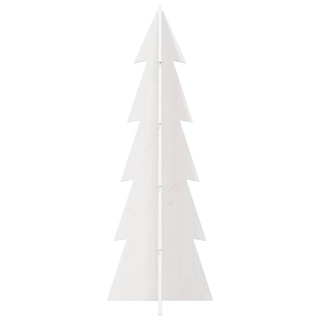 vidaXL Wooden Christmas Tree for Decoration White 112 cm 4