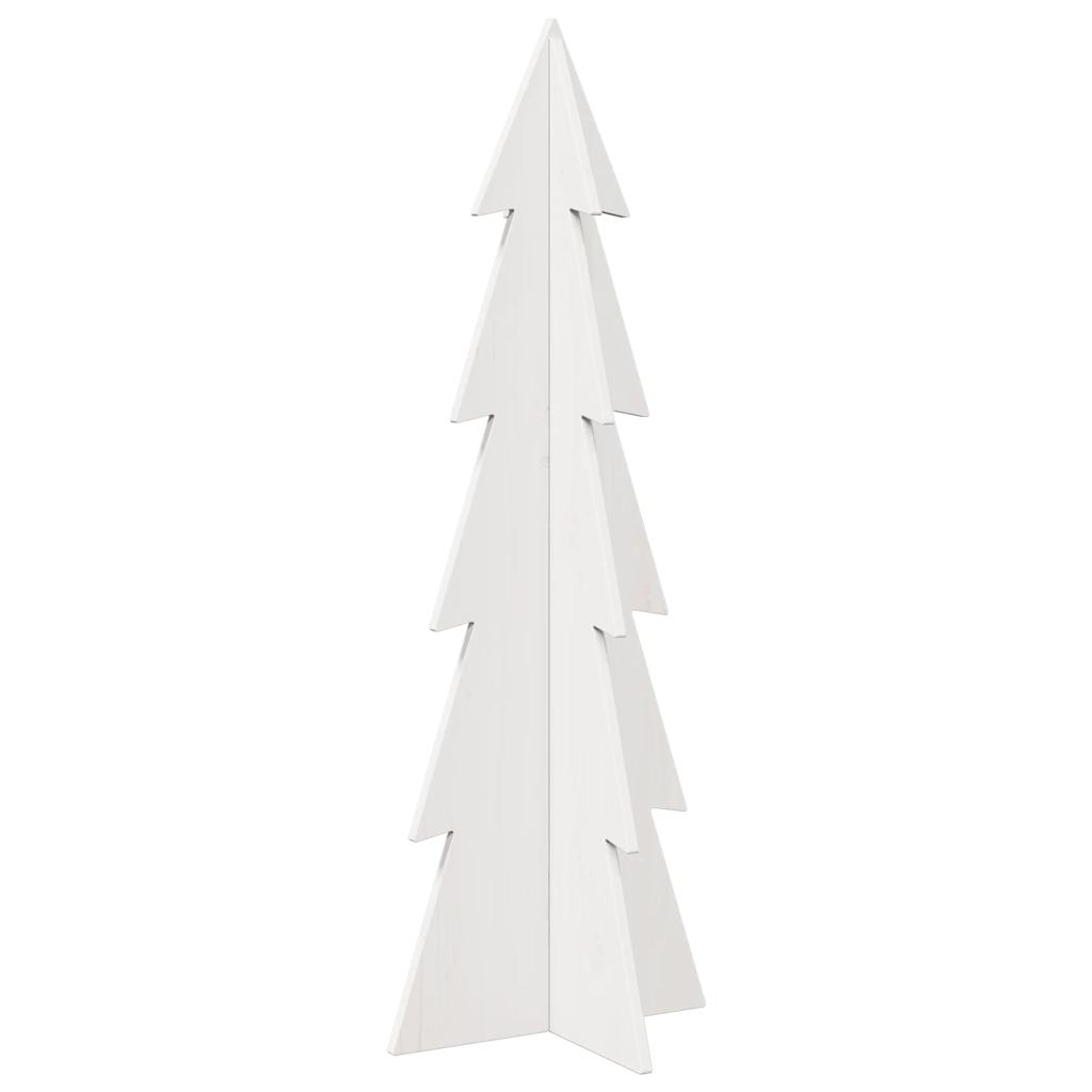 vidaXL Wooden Christmas Tree for Decoration White 112 cm 5