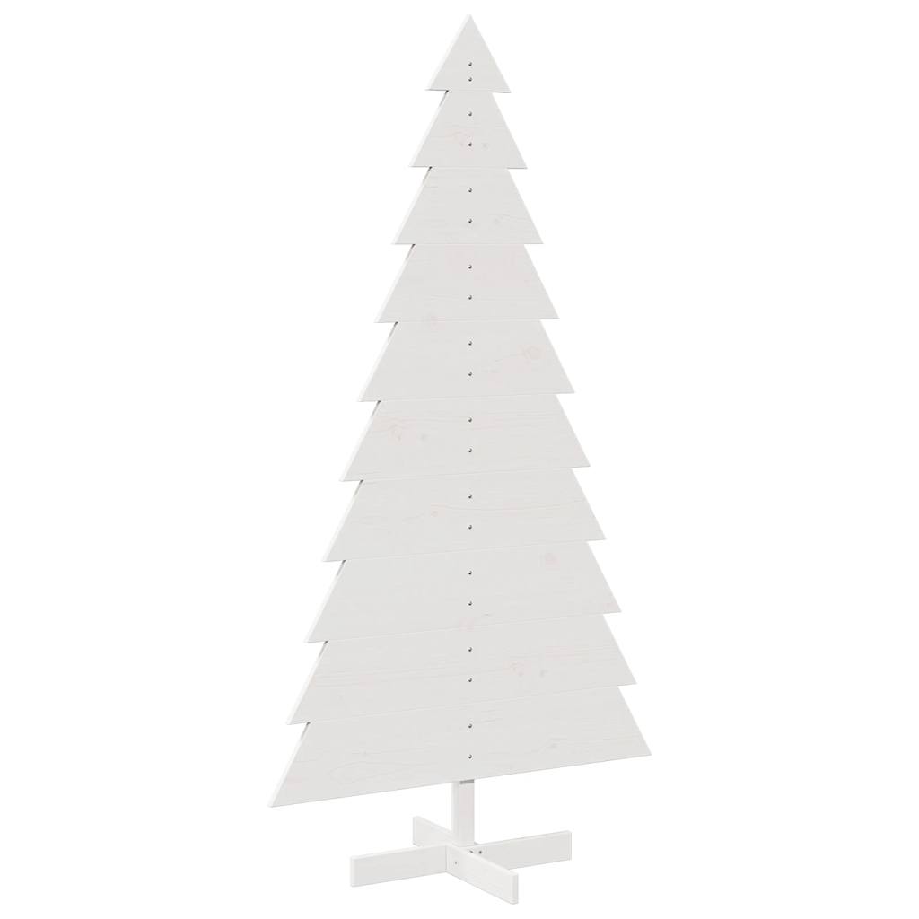 vidaXL Wooden Christmas Tree for Decoration White 180 cm Solid Wood Pine 2