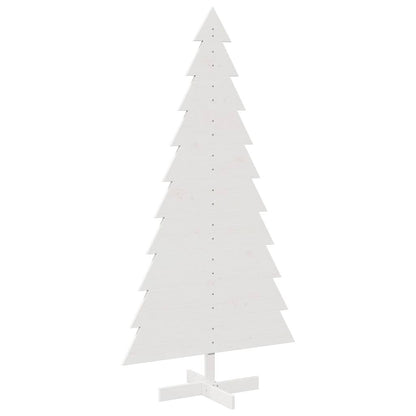 vidaXL Wooden Christmas Tree for Decoration White 180 cm Solid Wood Pine 2