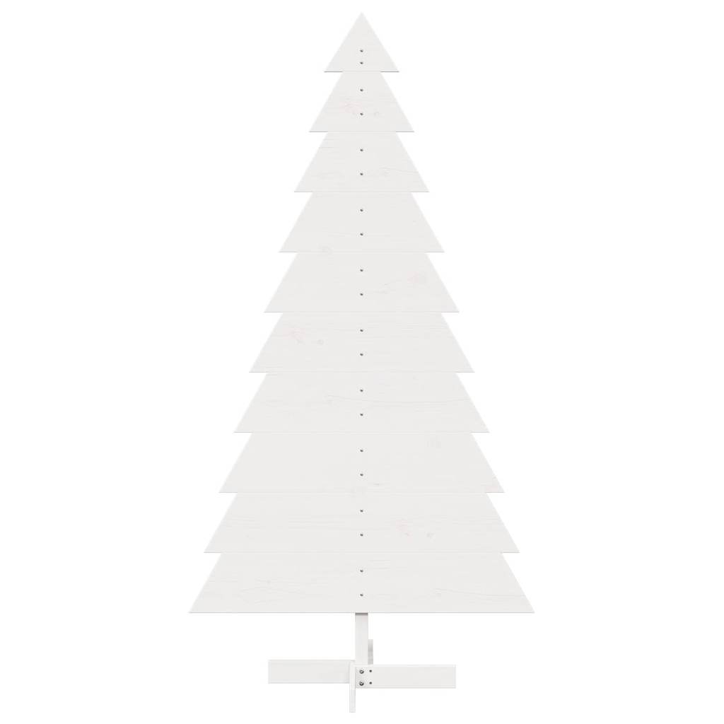 vidaXL Wooden Christmas Tree for Decoration White 180 cm Solid Wood Pine 3