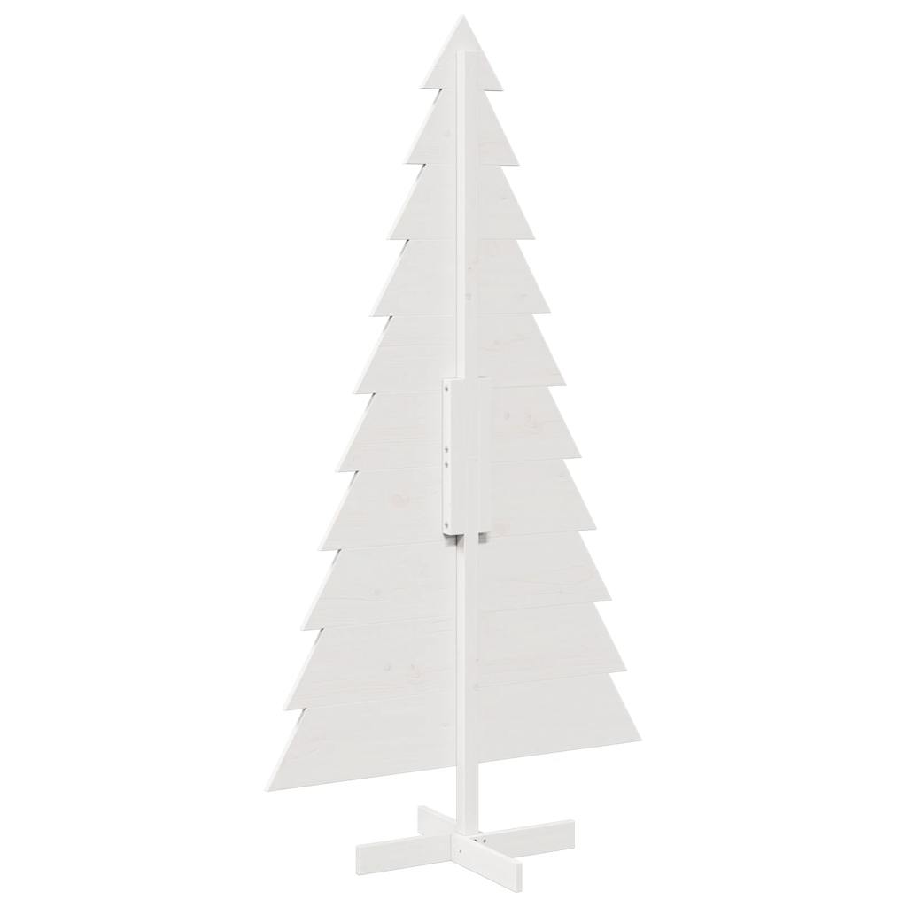 vidaXL Wooden Christmas Tree for Decoration White 180 cm Solid Wood Pine 5