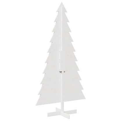 vidaXL Wooden Christmas Tree for Decoration White 180 cm Solid Wood Pine 5