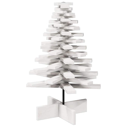 vidaXL Wooden Christmas Tree for Decoration White 80 cm Solid Wood Pine 5