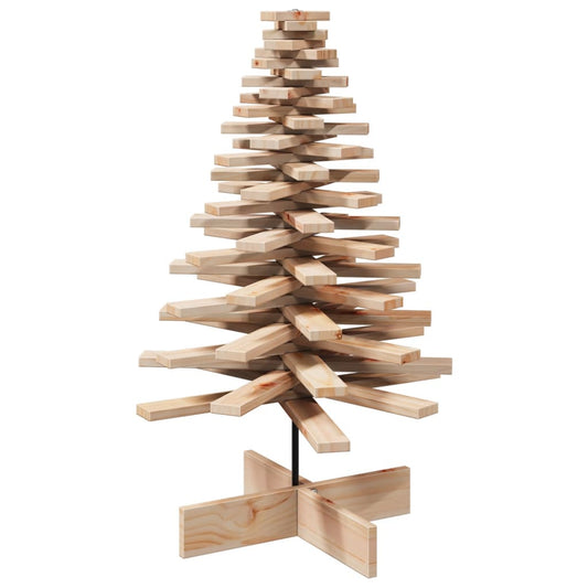 vidaXL Wooden Christmas Tree for Decoration 100 cm Solid Wood Pine 2