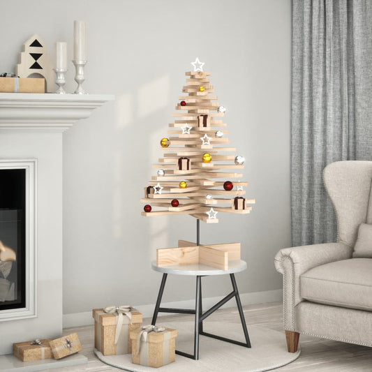 vidaXL Wooden Christmas Tree for Decoration 100 cm Solid Wood Pine 1