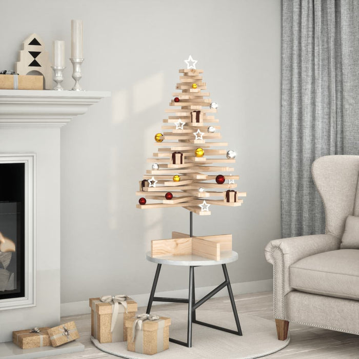 vidaXL Wooden Christmas Tree for Decoration 100 cm Solid Wood Pine 1