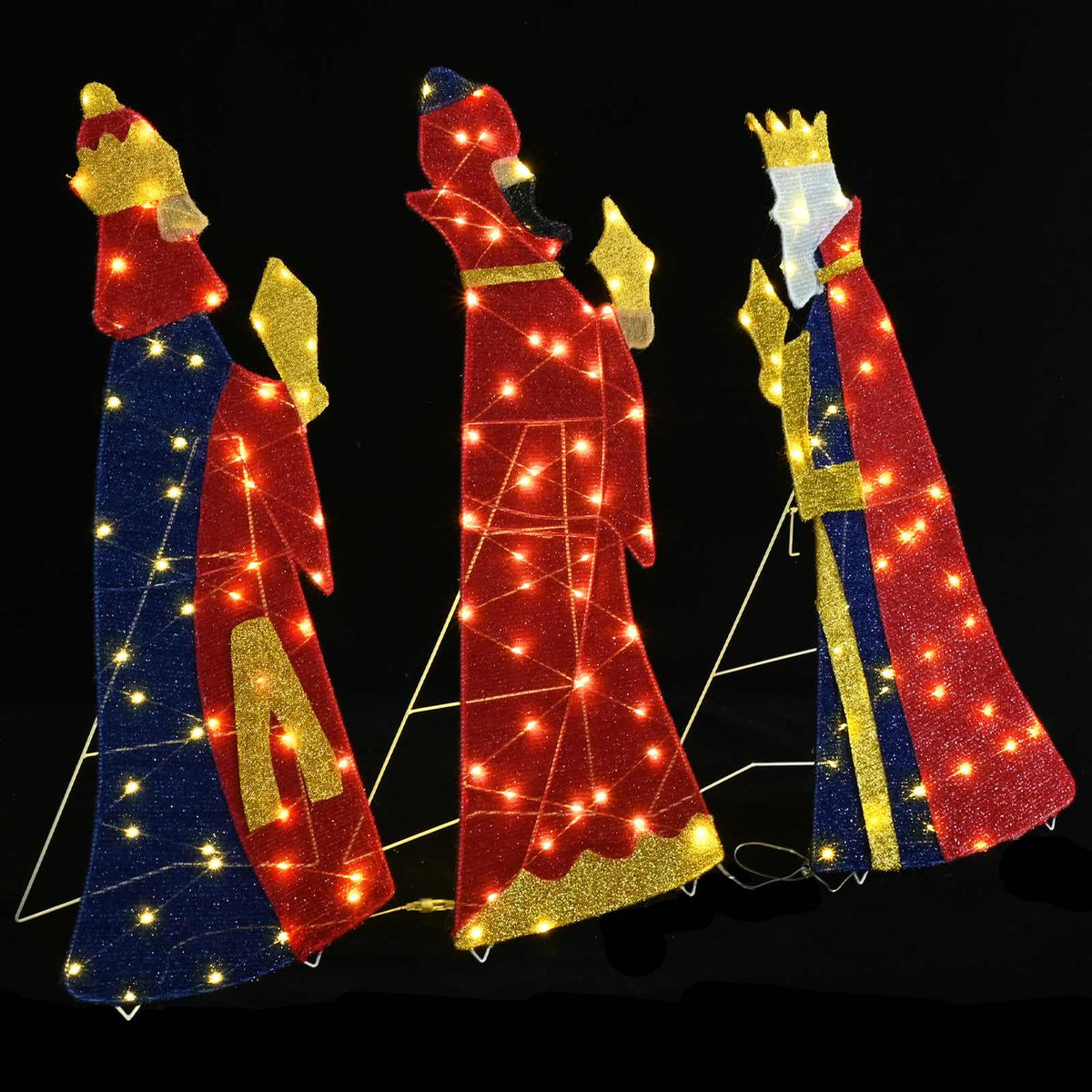 3 Wise Men Christmas Lighting 3 pcs LEDs in White
