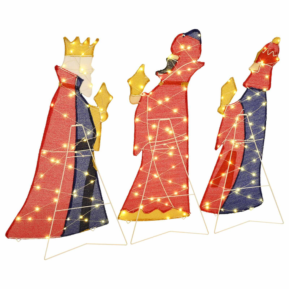 3 Wise Men Christmas Lighting 3 pcs LEDs in White
