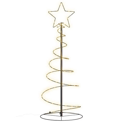 vidaXL LED Christmas Tree 80 LEDs Warm White 120 cm 2