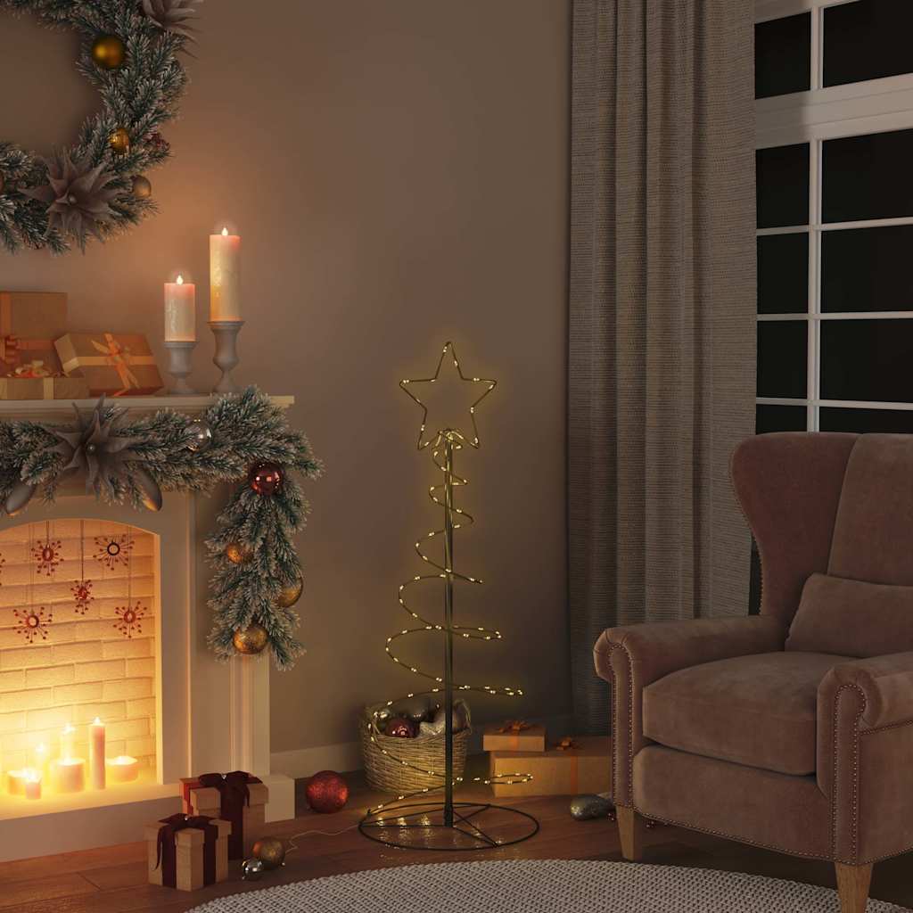vidaXL LED Christmas Tree 80 LEDs Warm White 120 cm 1