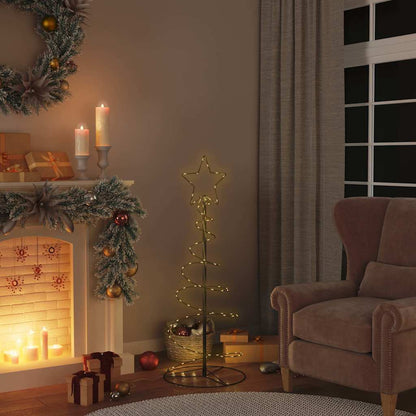vidaXL LED Christmas Tree 80 LEDs Warm White 120 cm 1