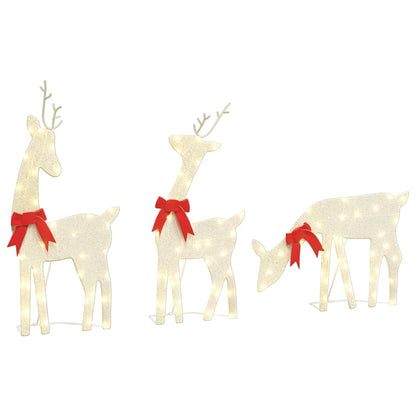 vidaXL Christmas Decoration Reindeer 3 pcs 90 LEDs Warm White 2