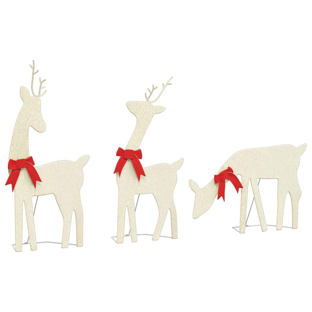 vidaXL Christmas Decoration Reindeer 3 pcs 90 LEDs Warm White 3