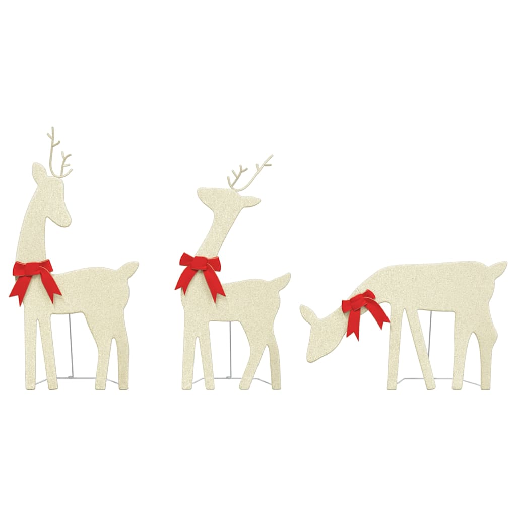 vidaXL Christmas Decoration Reindeer 3 pcs 90 LEDs Warm White 4