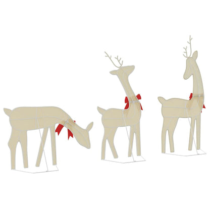 vidaXL Christmas Decoration Reindeer 3 pcs 90 LEDs Warm White 5