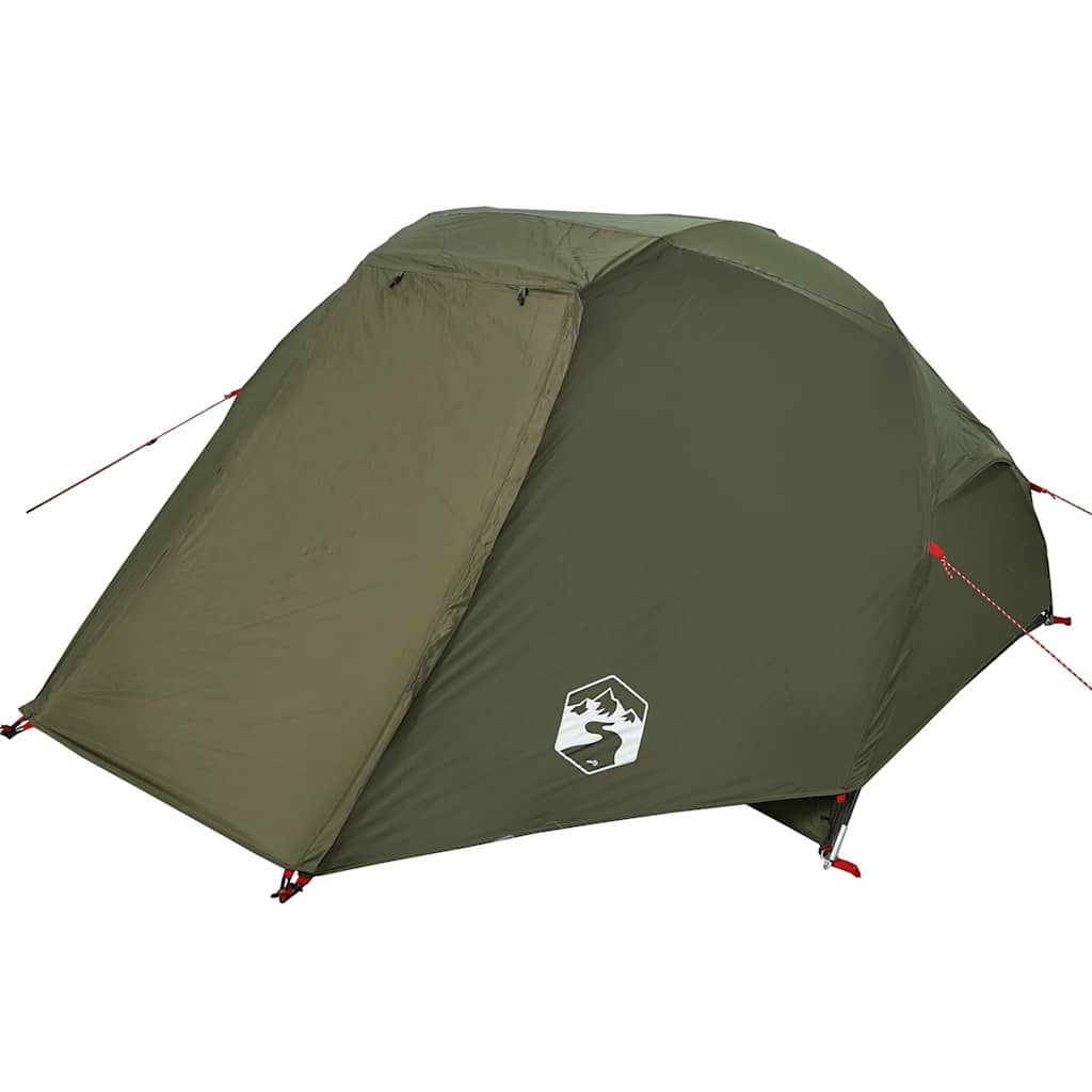 vidaXL Fishing Tent 3-Person Olive Green Waterproof 3