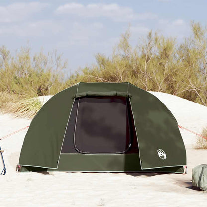 vidaXL Fishing Tent 3-Person Olive Green Waterproof 5