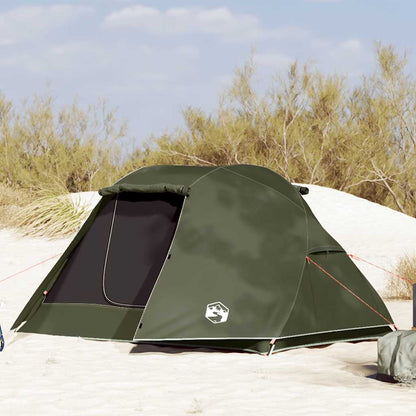 vidaXL Fishing Tent 3-Person Olive Green Waterproof 1