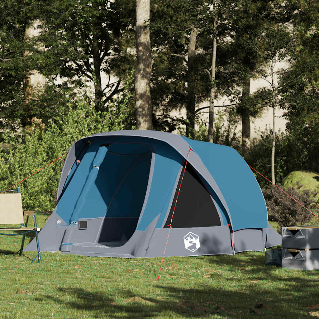 Camping Tent Cabin 4-Person Waterproof in Blue