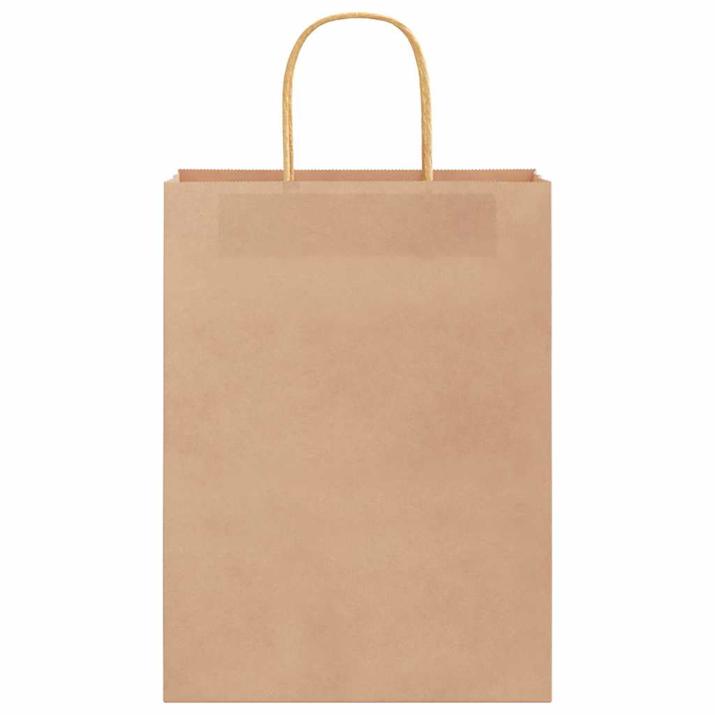vidaXL Paper Bags 250 pcs with Handles Brown 26x12x35 cm 5