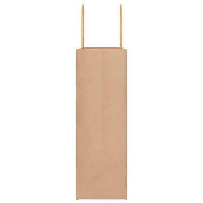 vidaXL Paper Bags 250 pcs with Handles Brown 26x12x35 cm 6