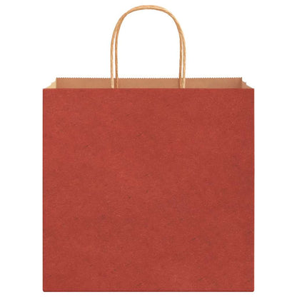 vidaXL Paper Bags 250 pcs with Handles Red 26x17x25 cm 5