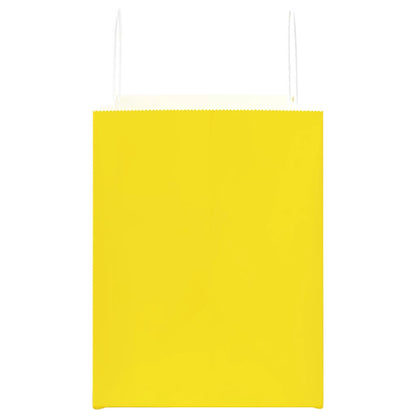 vidaXL Paper Bags 250 pcs with Handles Yellow 32x22x28 cm 6