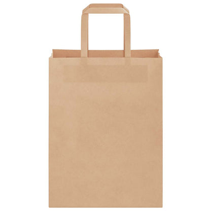 vidaXL Paper Bags 250 pcs with Handles Brown 21x11x28 cm 5