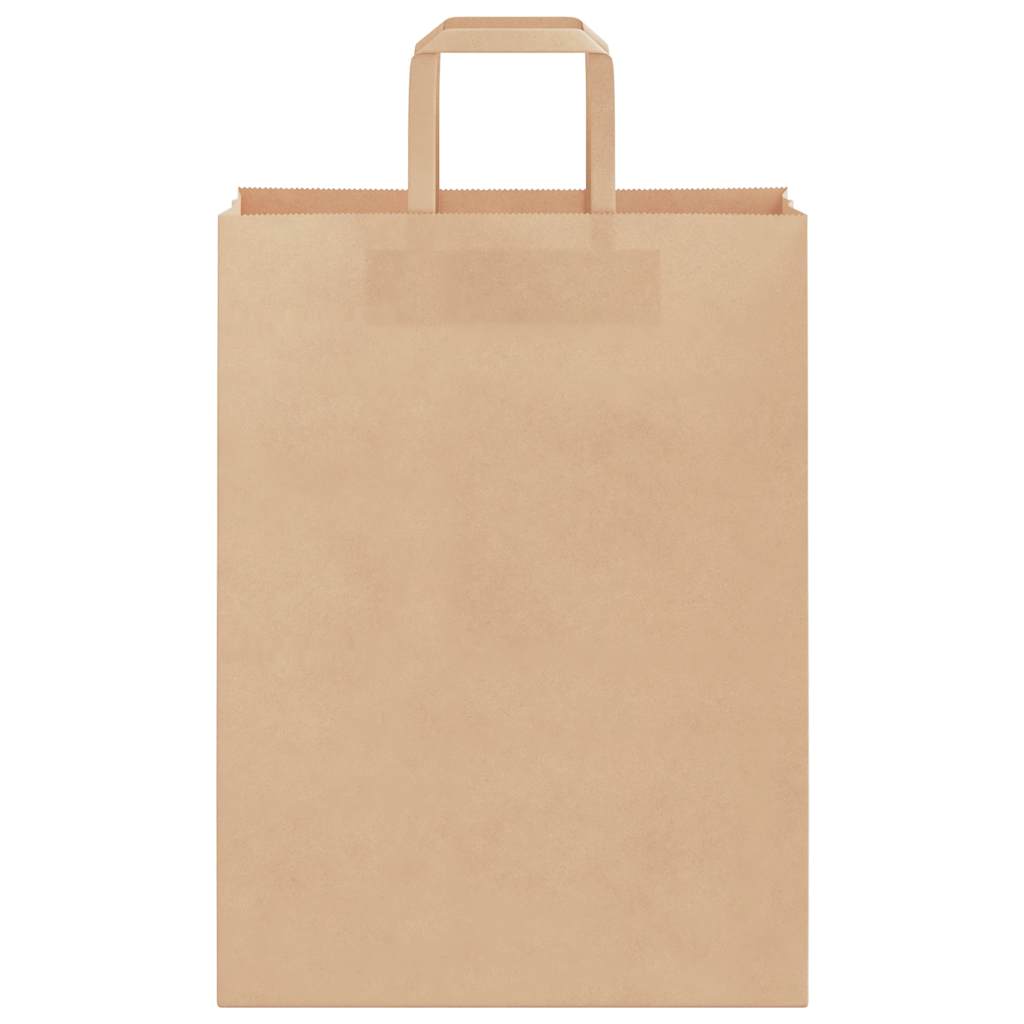 vidaXL Paper Bags 250 pcs with Handles Brown 26x12x35 cm 5