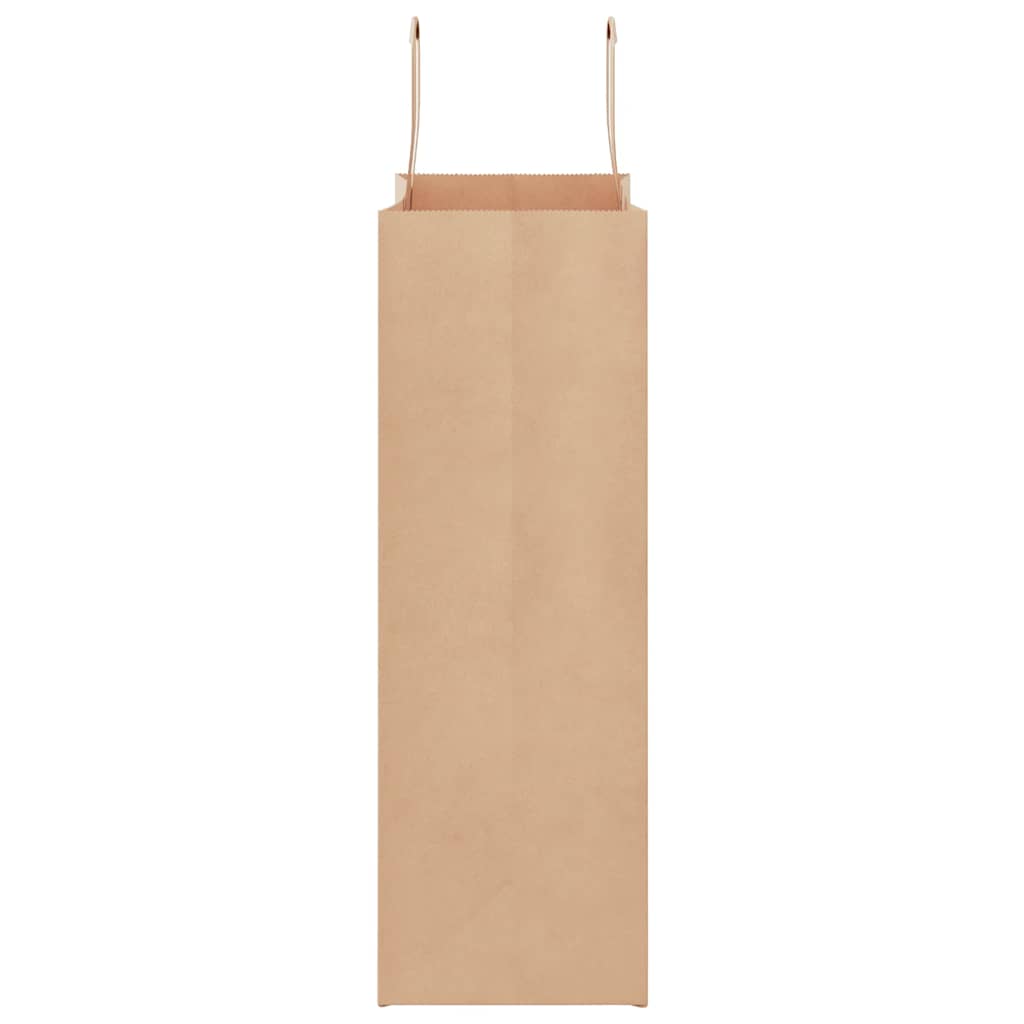 vidaXL Paper Bags 250 pcs with Handles Brown 26x12x35 cm 6