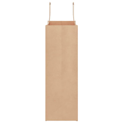vidaXL Paper Bags 250 pcs with Handles Brown 26x12x35 cm 6